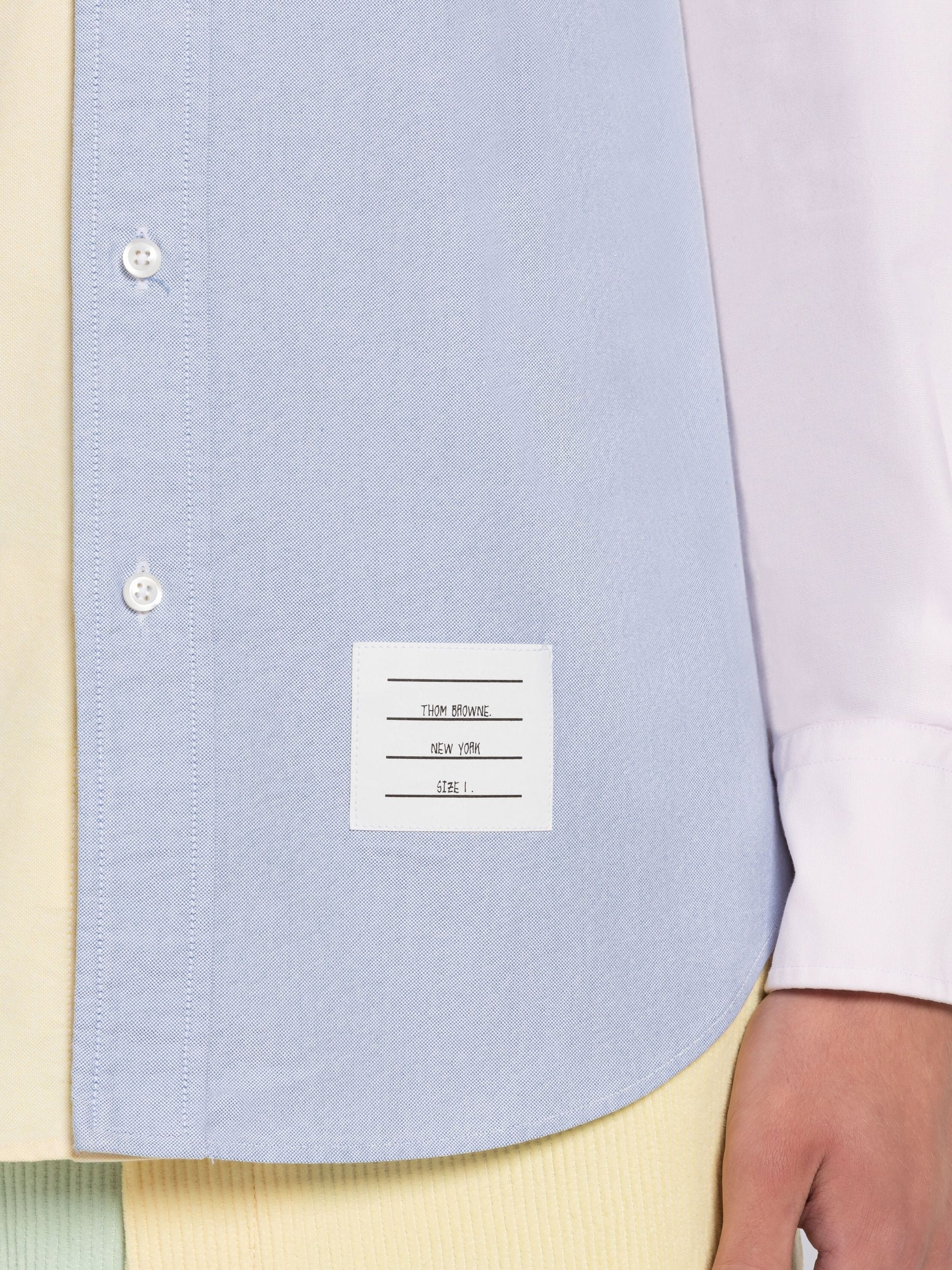 FUN-MIX OXFORD SATIN WEAVE 4-BAR STRAIGHT FIT SHIRT - 6