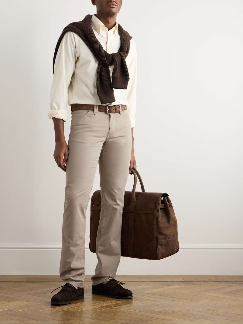 Brioni Slim-Fit Stretch-Cotton Corduroy Trousers outlook