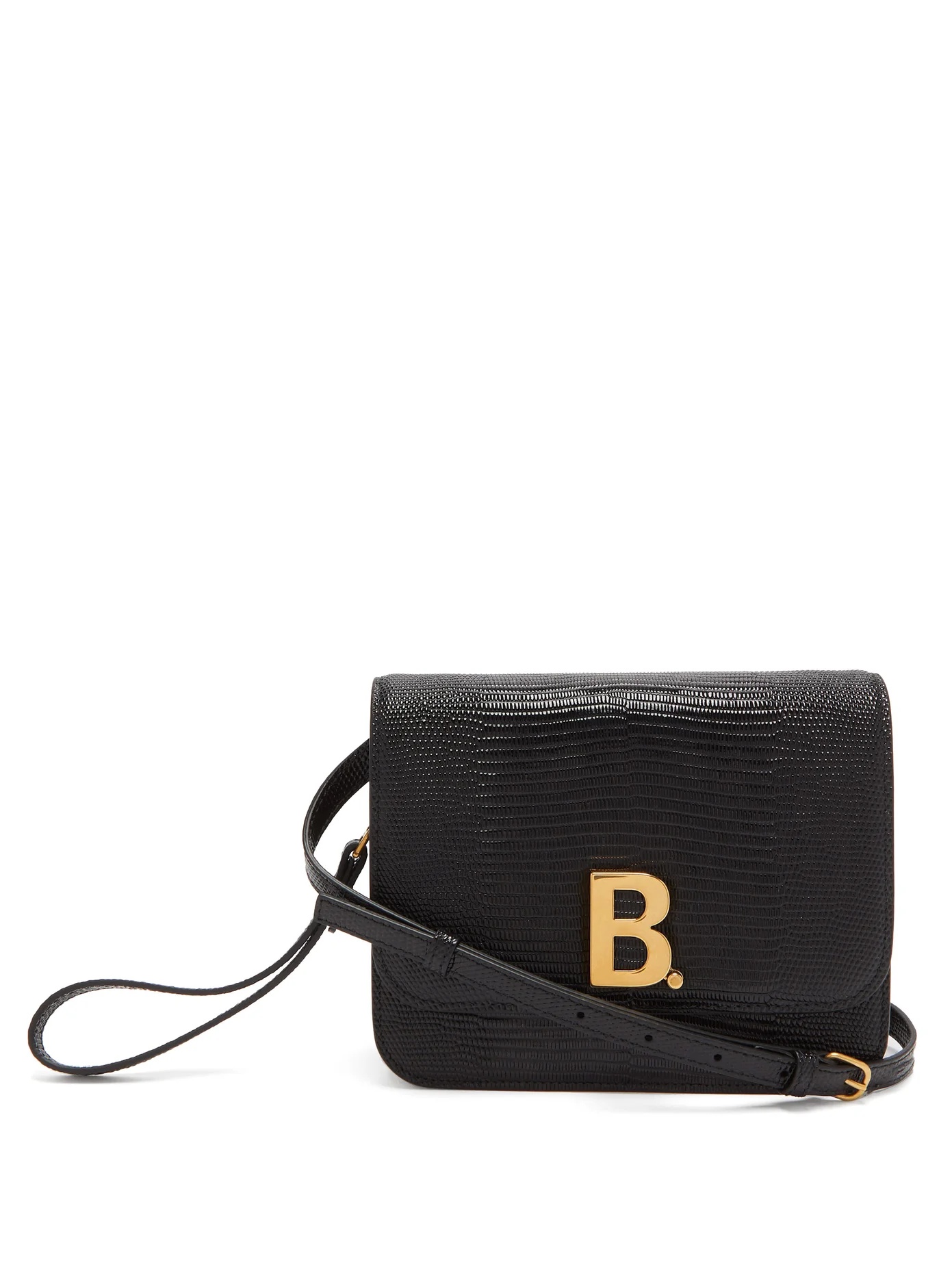 B. small lizard-effect leather cross-body bag - 1