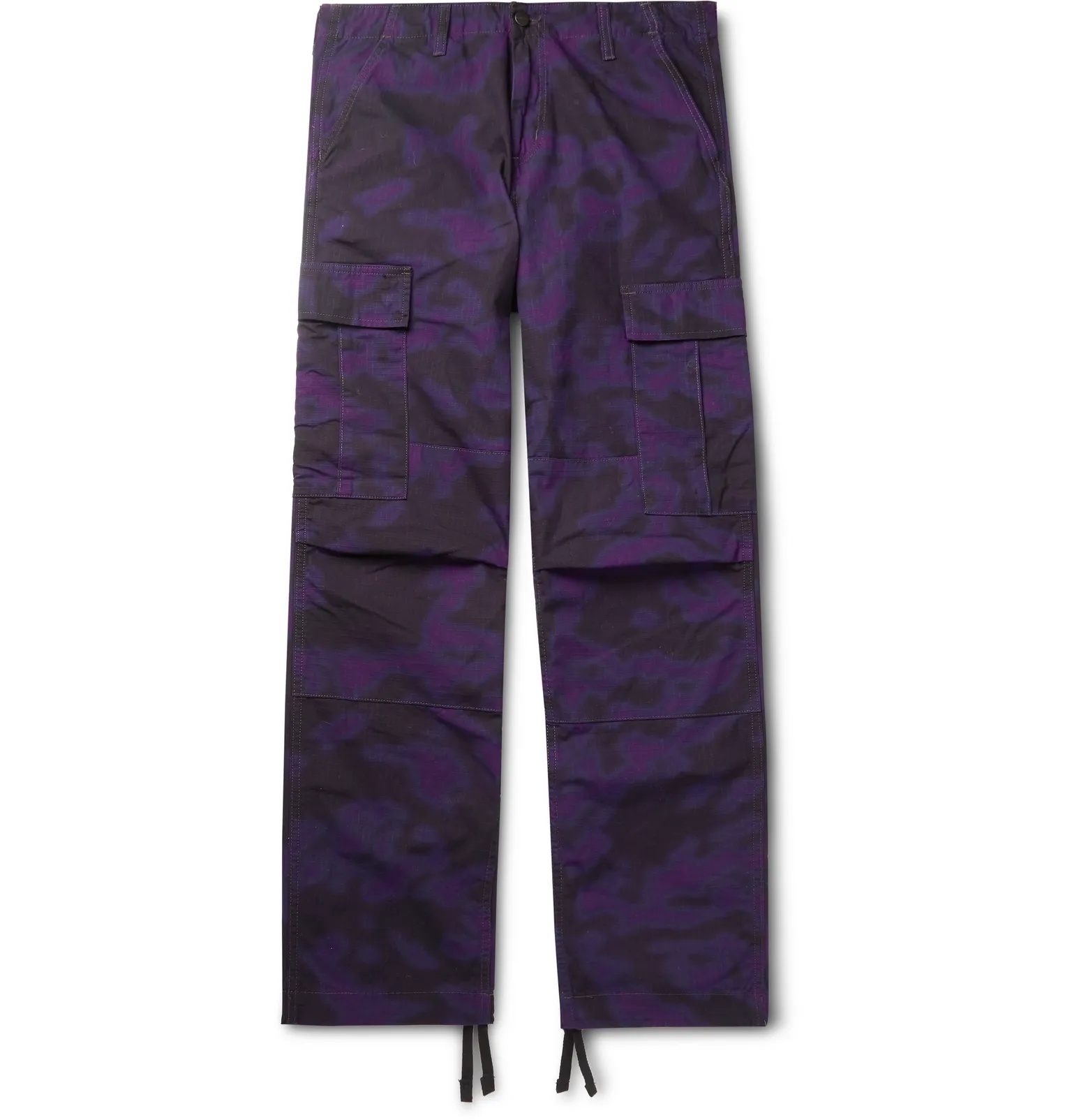 Camouflage-Print Cotton-Ripstop Cargo Trousers - 1