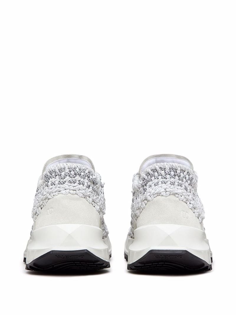 low-top crochet sneakers - 3