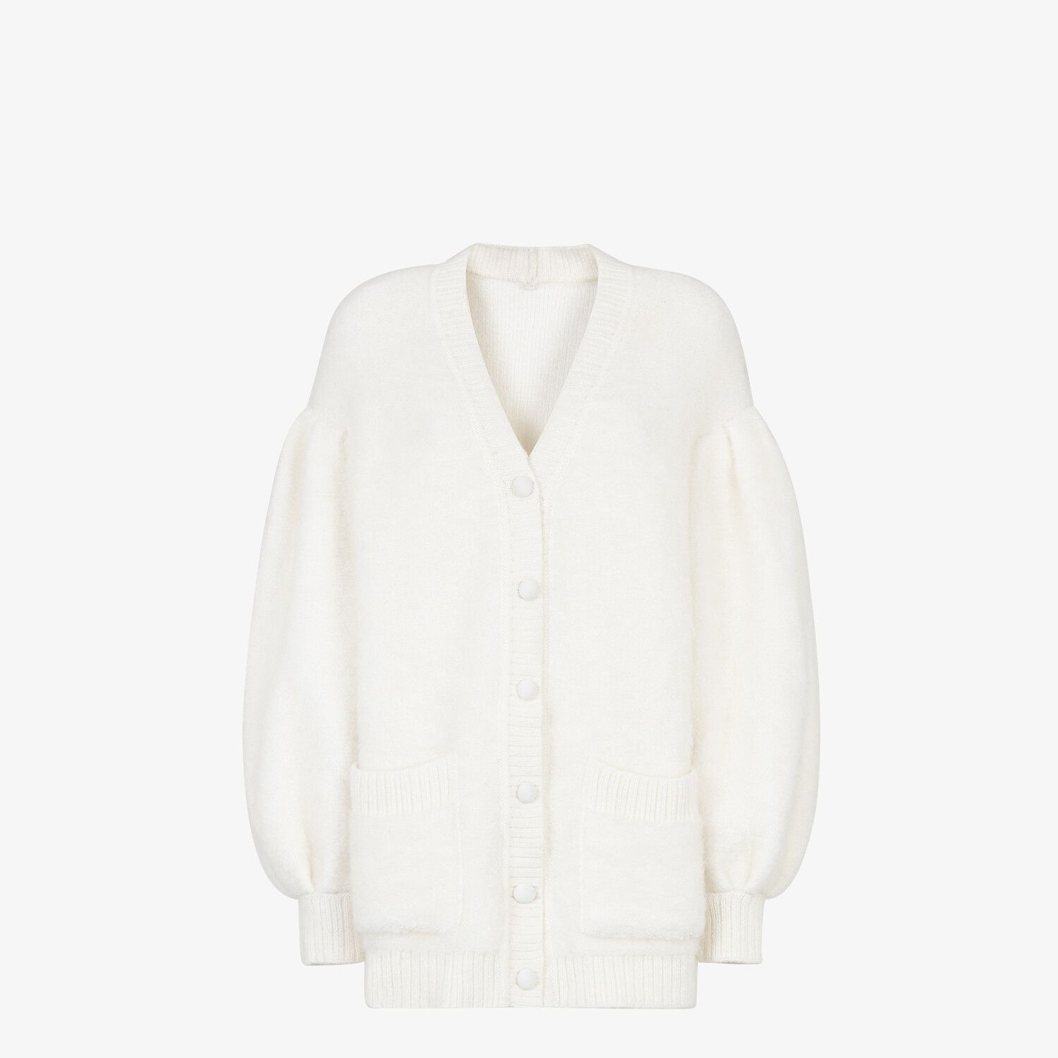 White mohair cardigan - 1