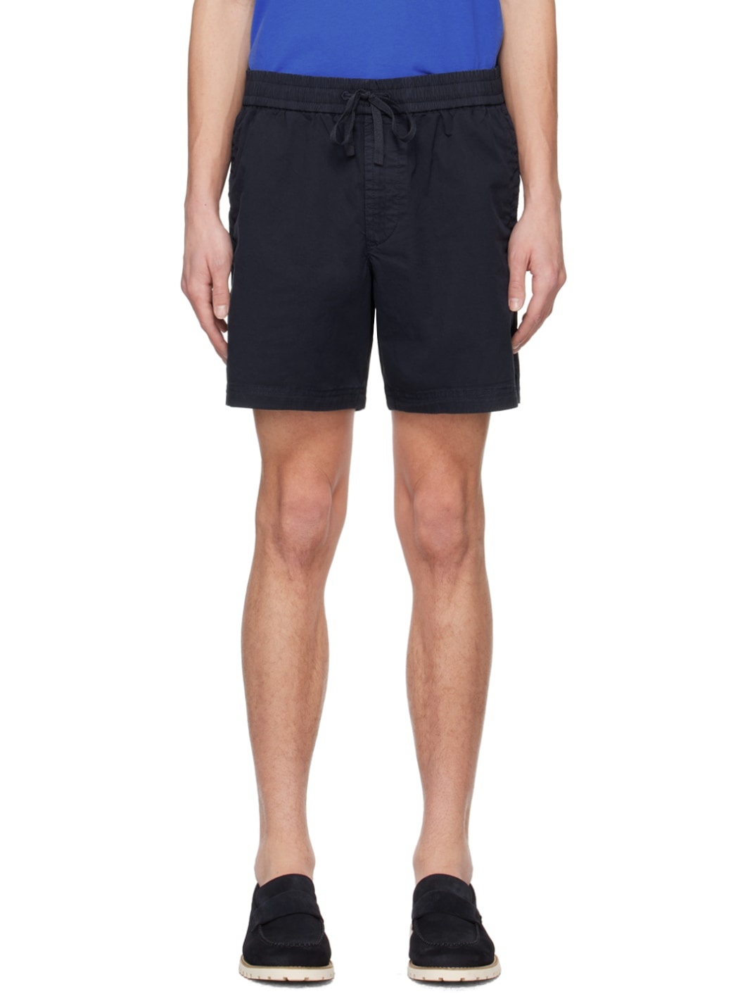 Navy Drawstring Shorts - 1