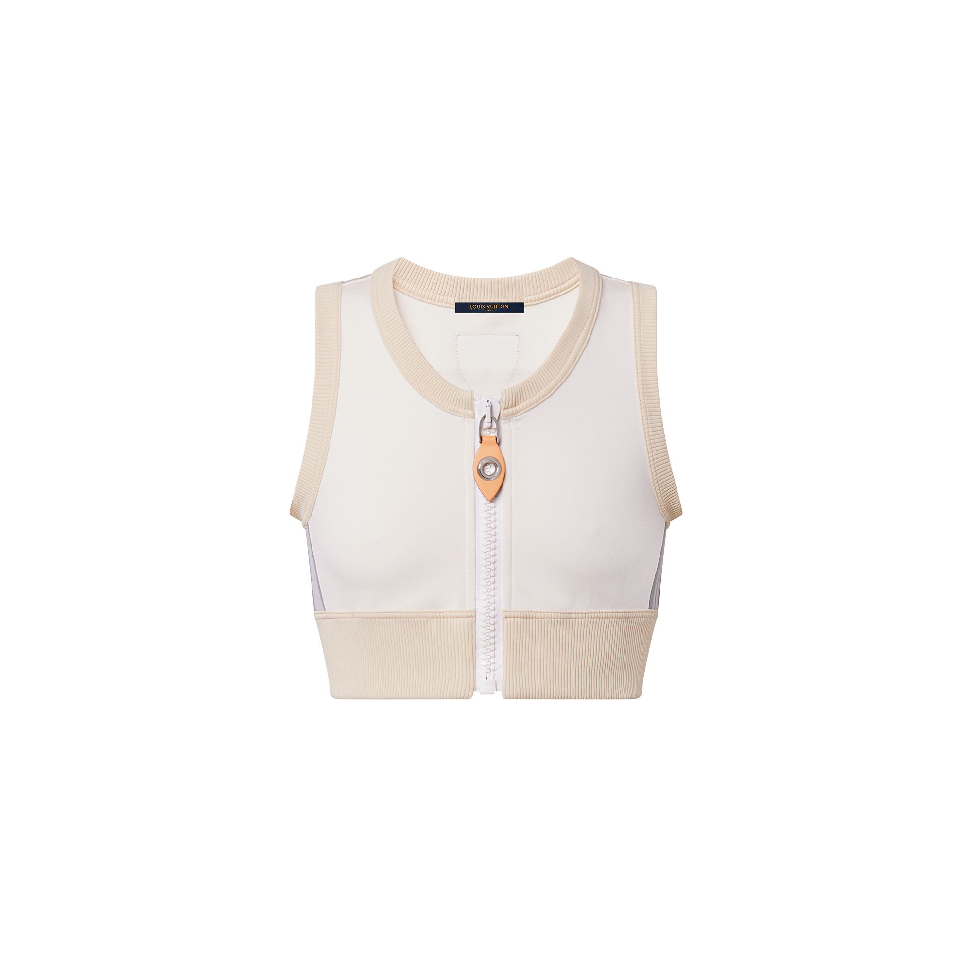 Technical Jersey Zip-Up Sports Bra - 1