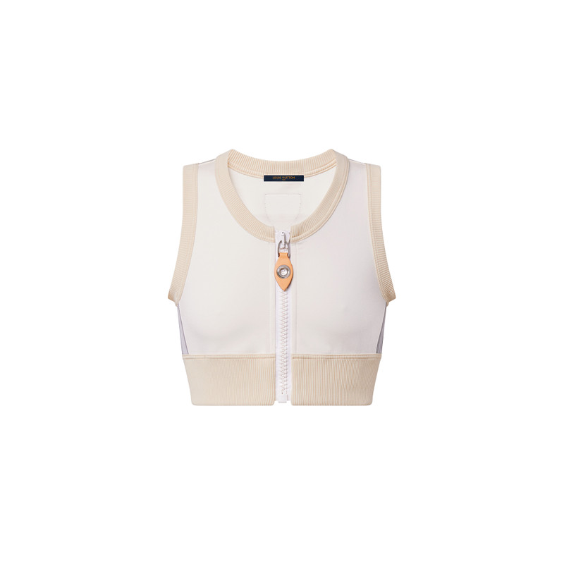 Technical Jersey Zip-Up Sports Bra 1