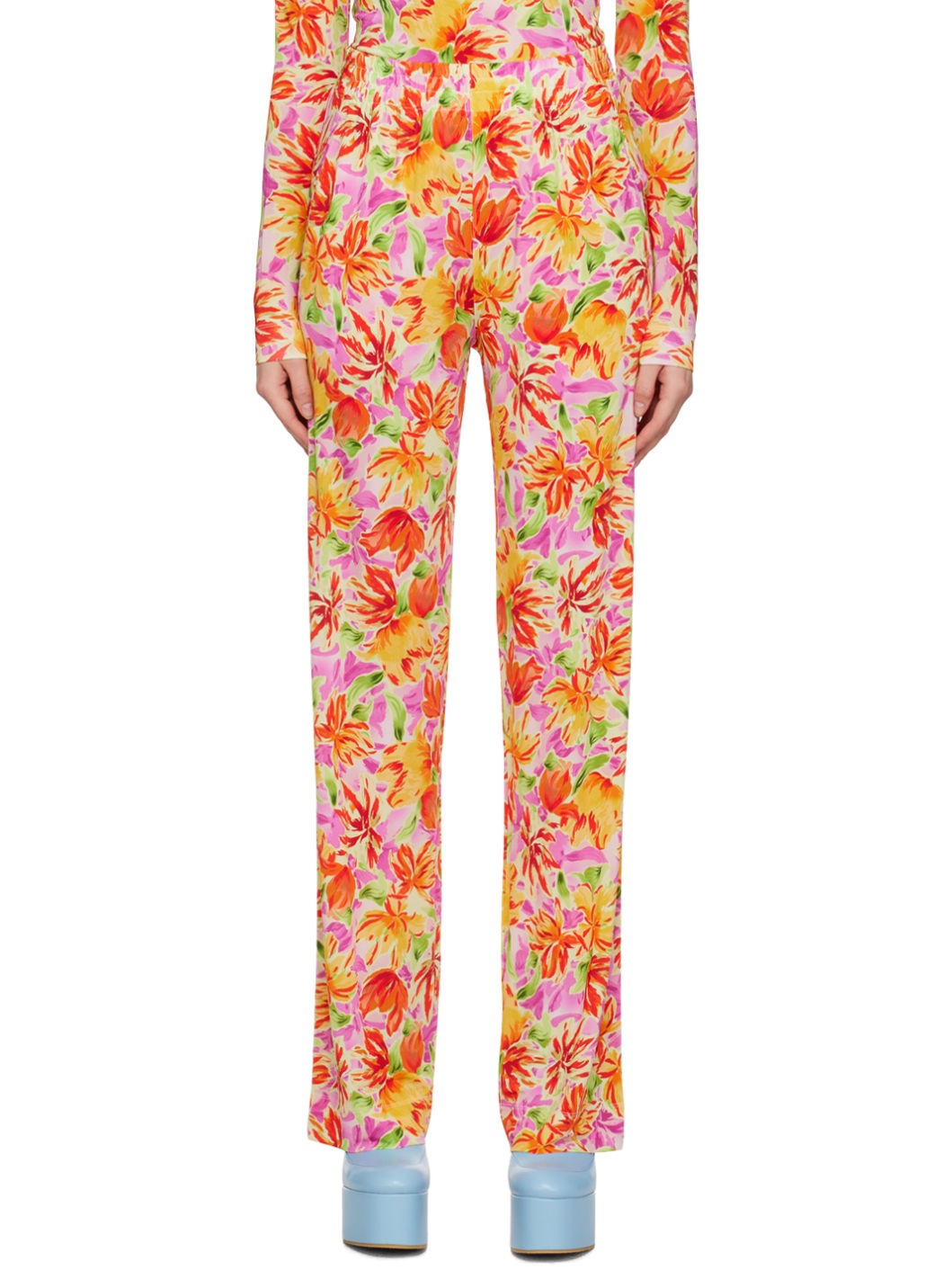 Yellow Floral Trousers - 1