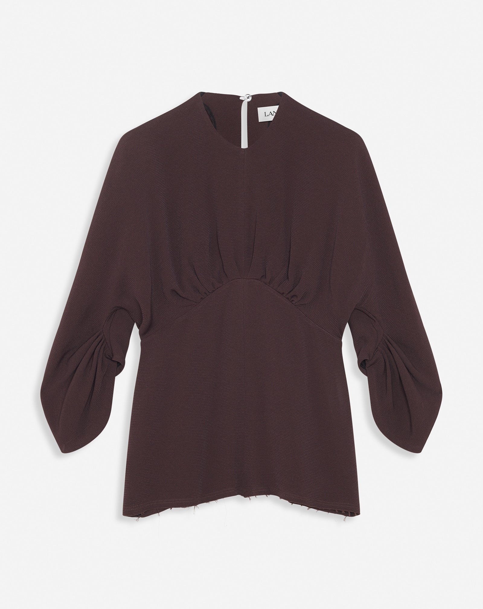 GATHERED TOP WITH 3/4-LENGTH SLEEVES - 1