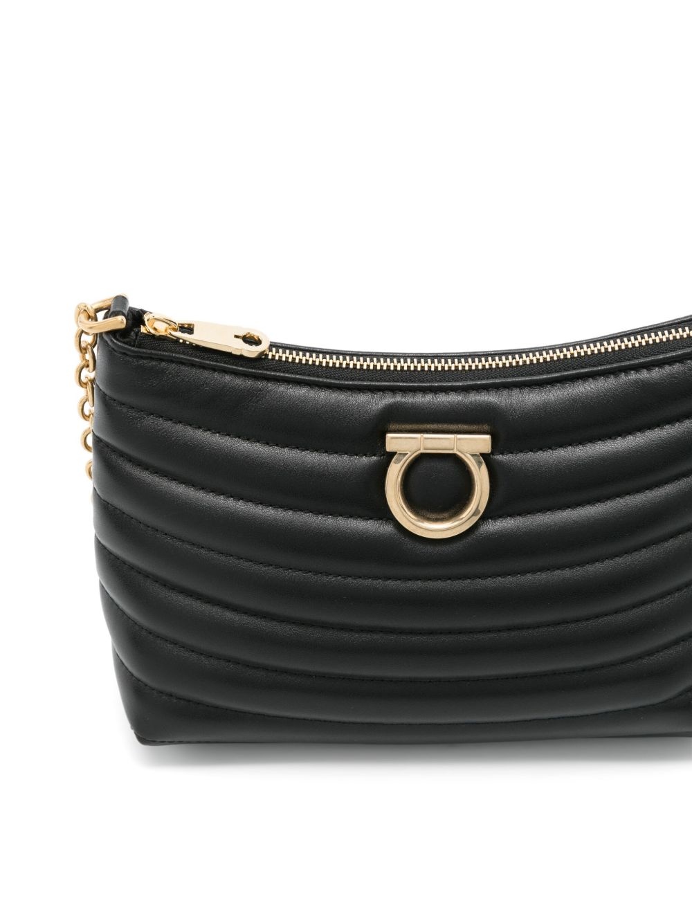 Gancini-plaque shoulder bag - 4