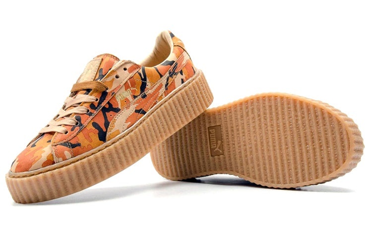 (WMNS) PUMA Fenty x Suede Creepers 'Orange Camo' 362341-01 - 4
