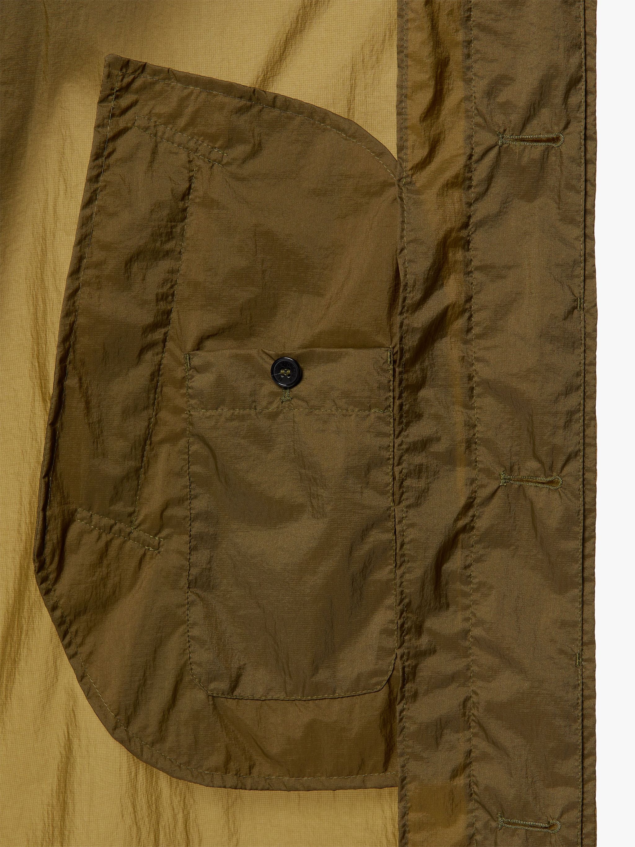 WOLFSON KHAKI NYLON HOODED COAT | GMM-219 - 6