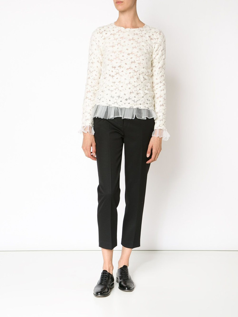 Comme Des Garçons lace ruffled hem blouse outlook