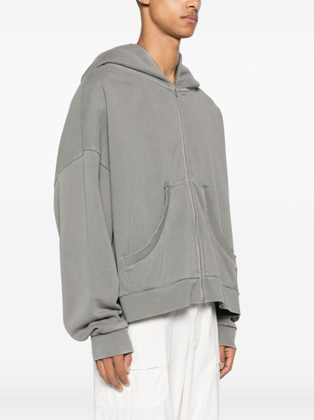 organic-cotton zip-up hoodie - 4
