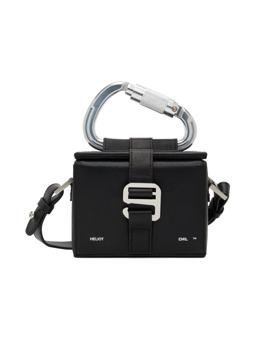 Black Mini Leather Crossbody Bag - 1