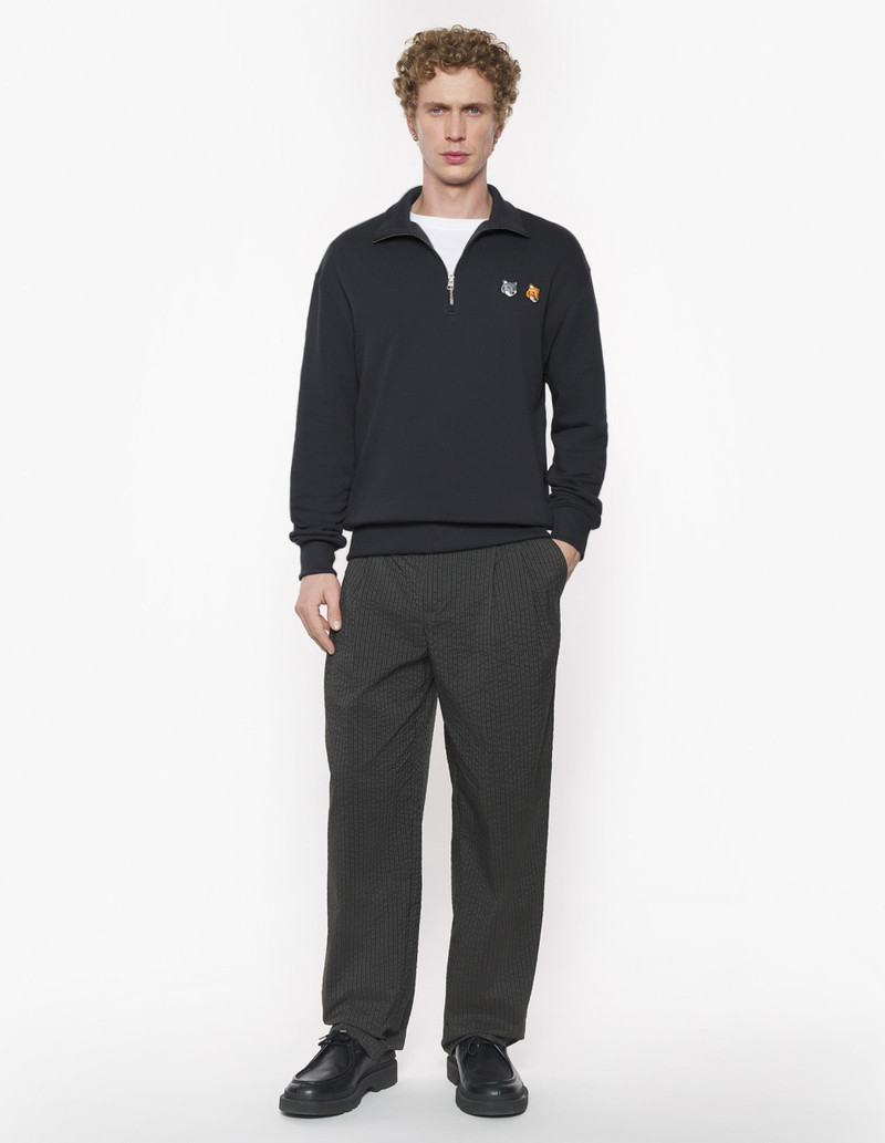 Maison Kitsuné DOUBLE BOLD FOX HEAD HALF ZIP COMFORT SWEATSHIRT outlook