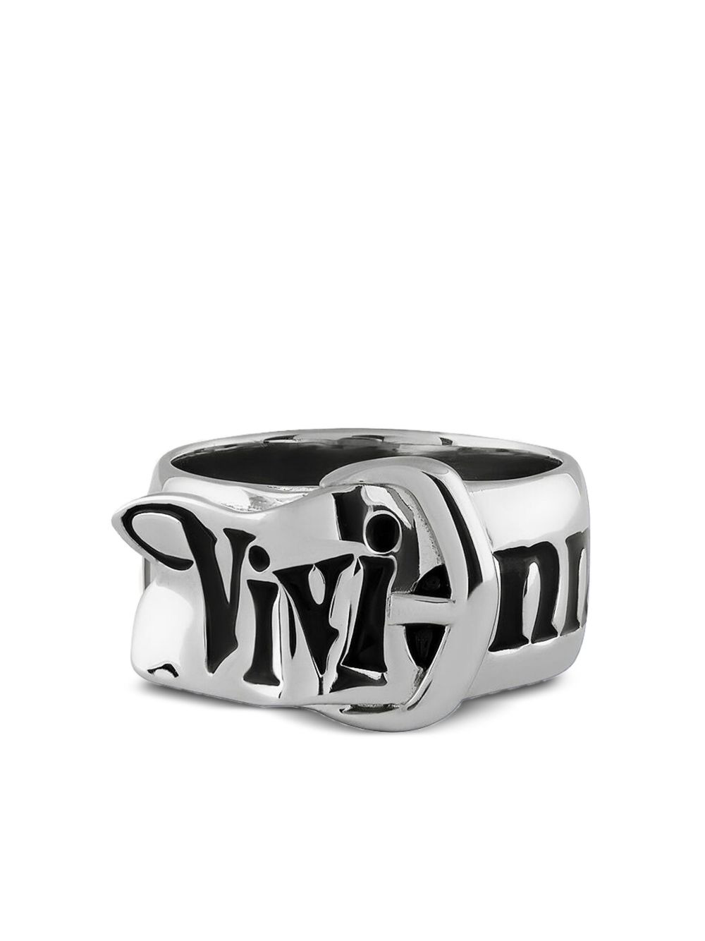 buckle-engraved ring - 1