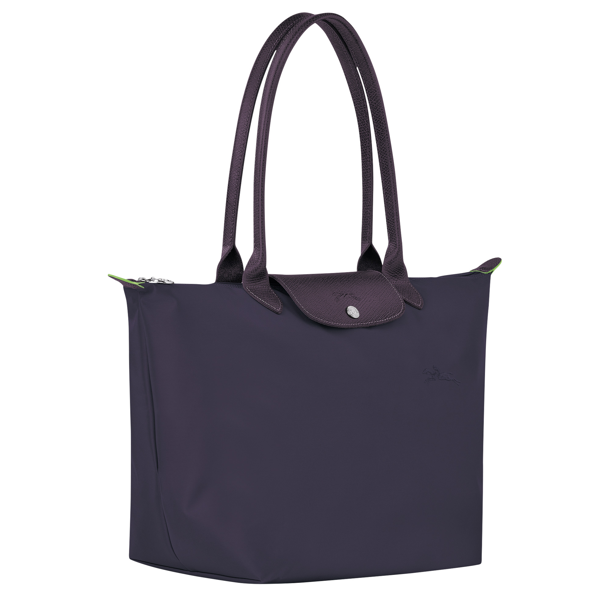 Longchamp Le Pliage Green L Tote bag Bilberry Recycled canvas REVERSIBLE