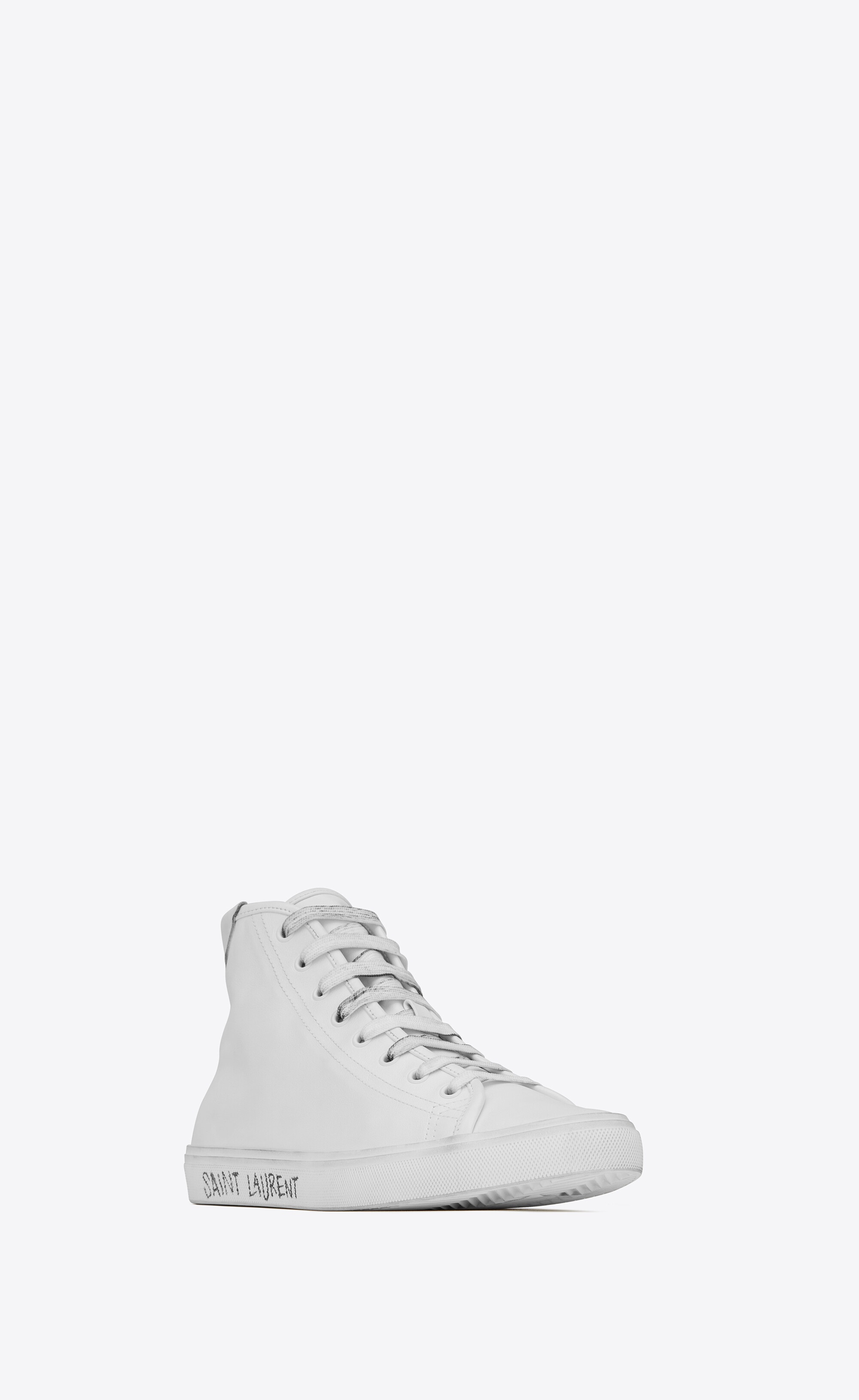 malibu mid-top sneakers in smooth leather - 4