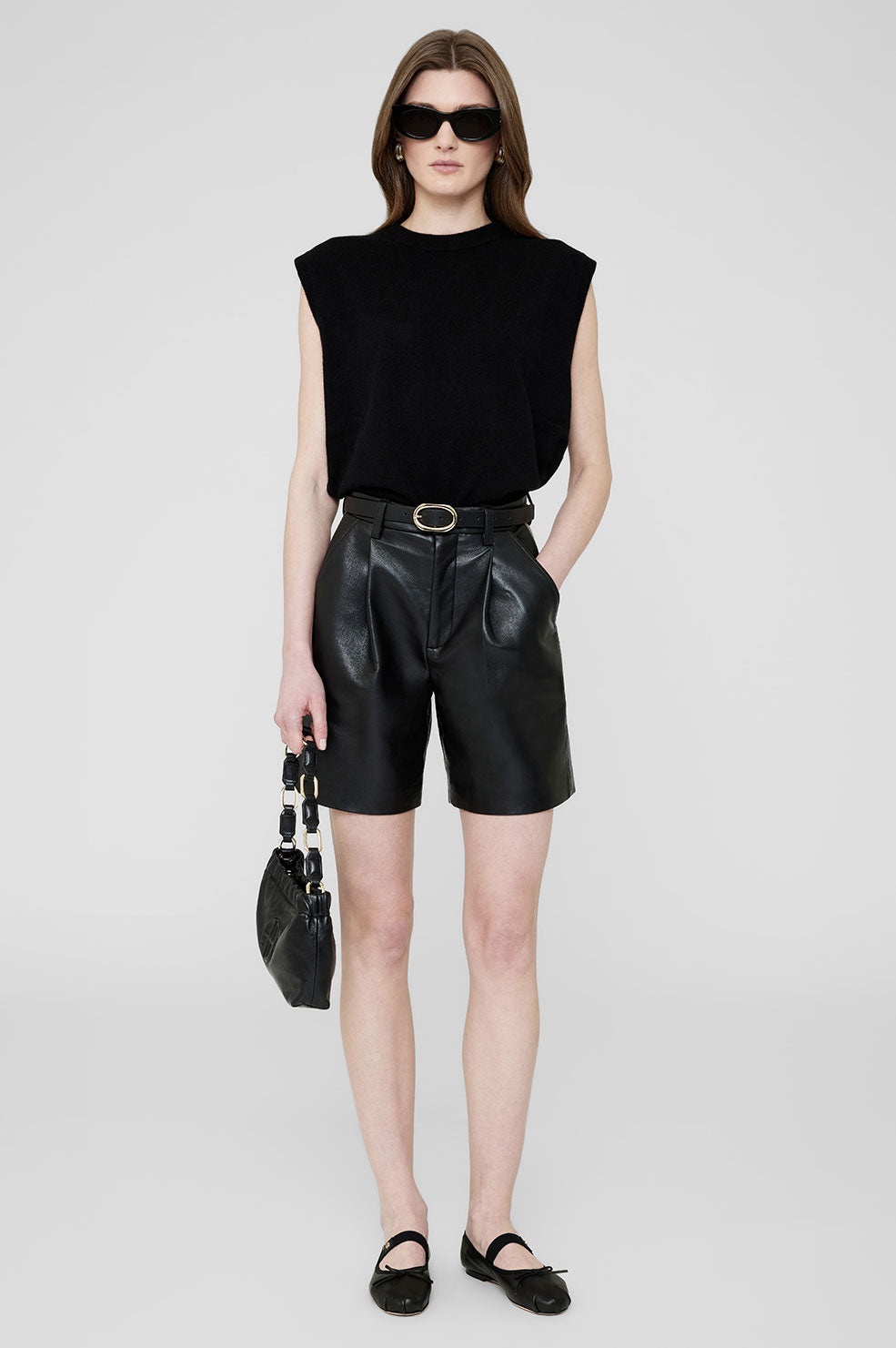 Small Signature Link Belt - Black With Gold - 2