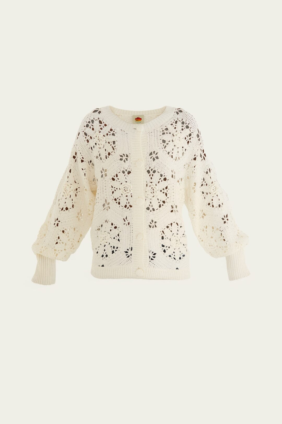 Off-White Crochet 3D Flower Knit Cardigan - 4