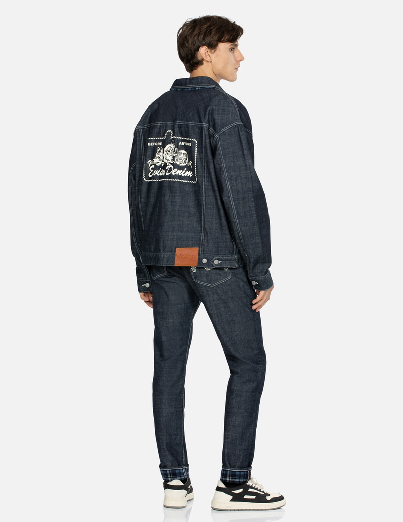 ROPE-PATTERN SEAGULL PRINT CARROT FIT DENIM JEANS #2017 3