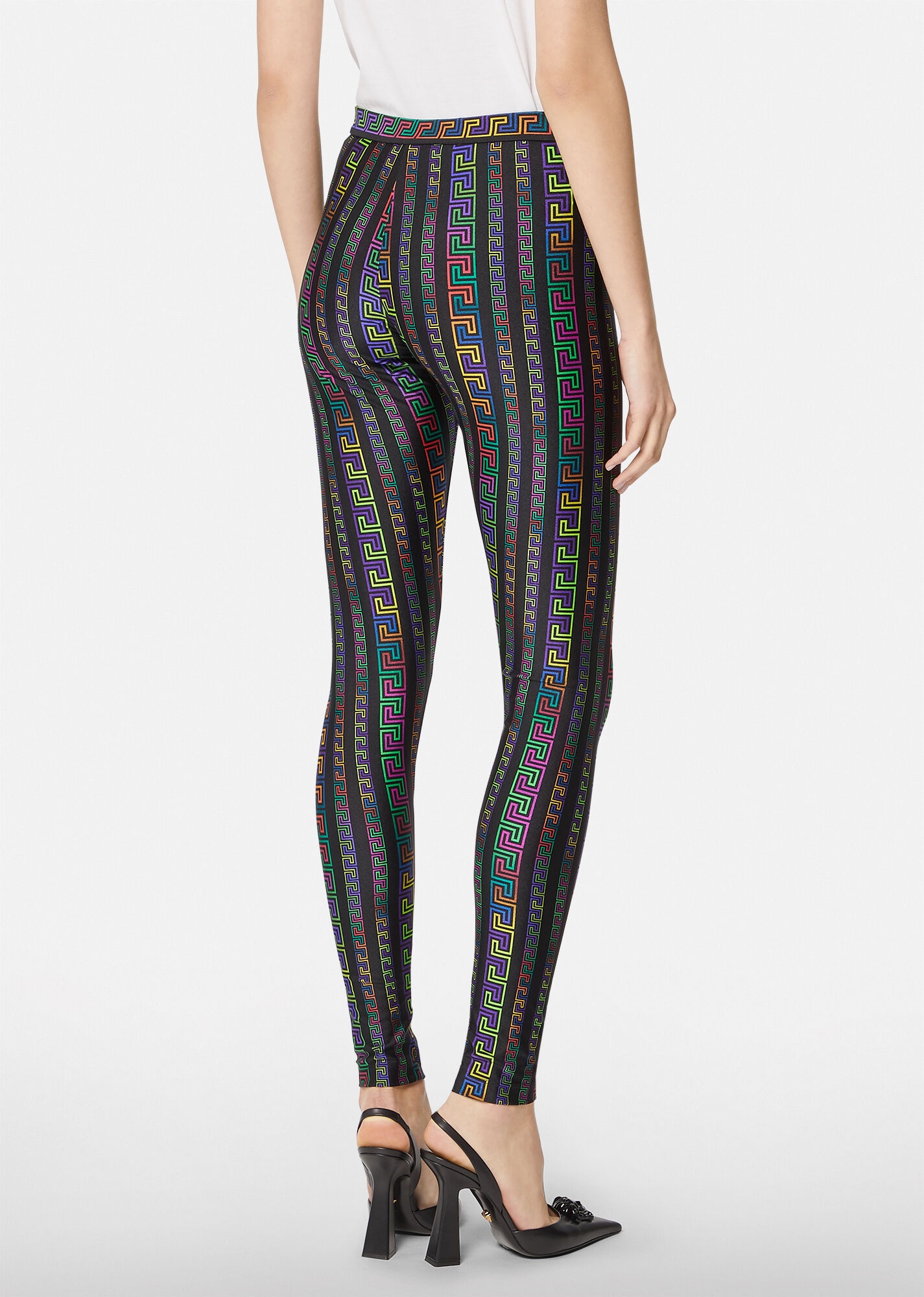 Greca Neon Print Leggings - 3