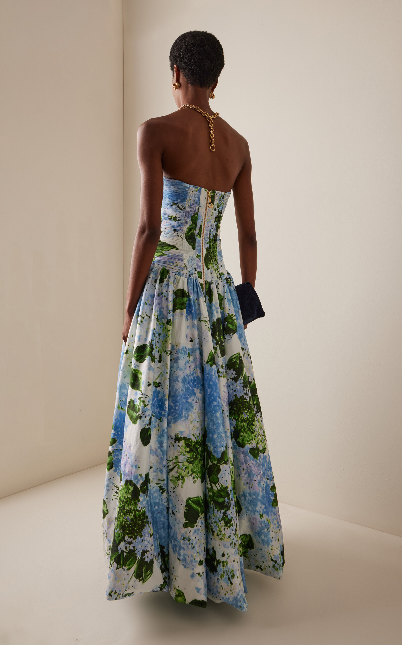Behold Cotton Maxi Dress blue - 4