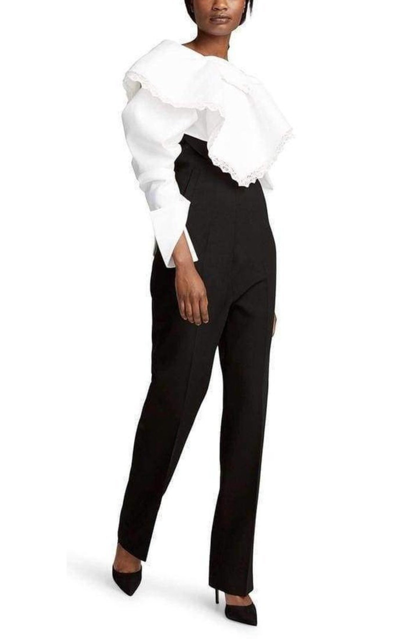 Le Pantalon Straight High Rise Wool Trousers Pants - 2