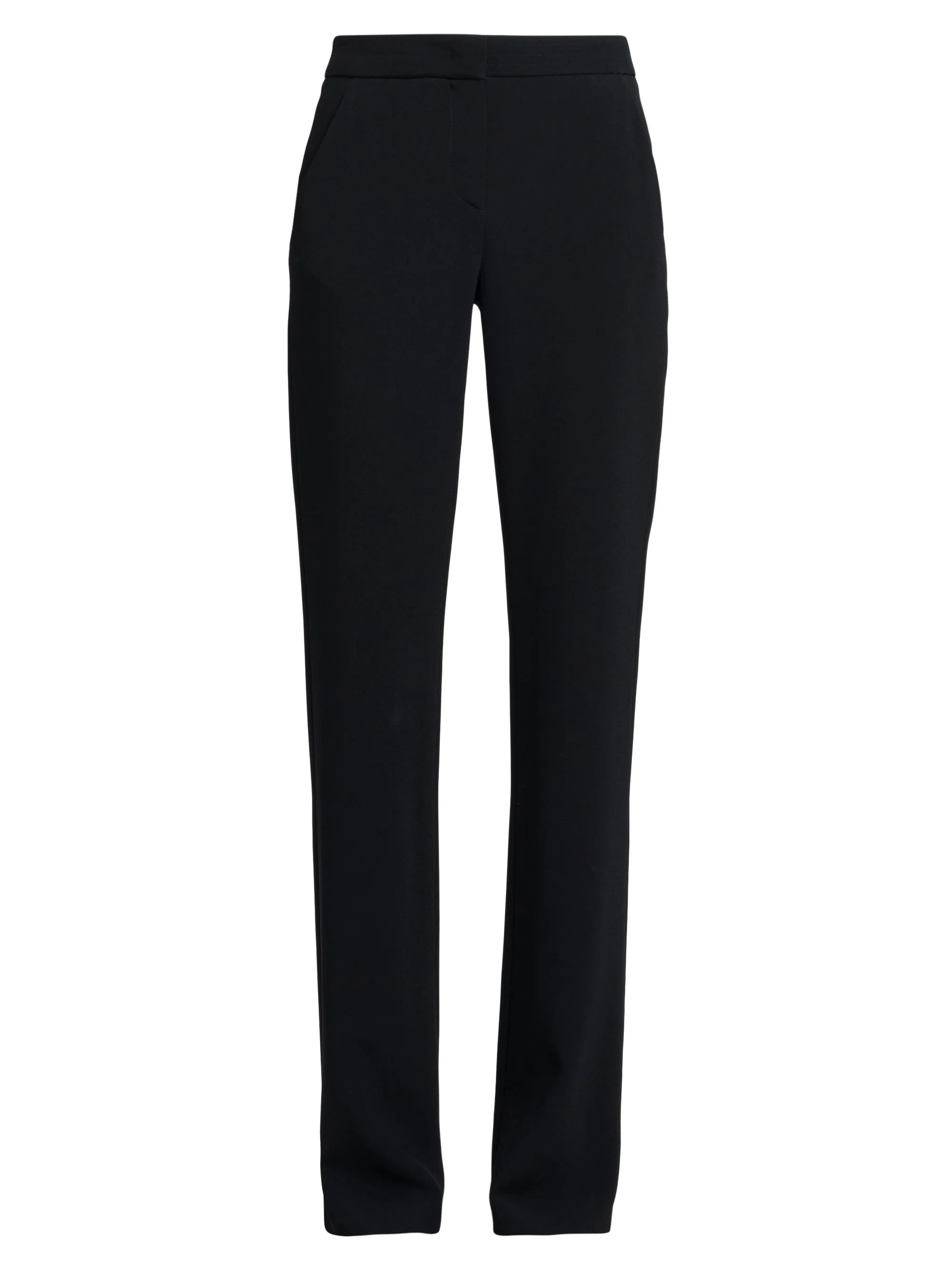Women's Silk Slim-Leg Pants - Black - 1