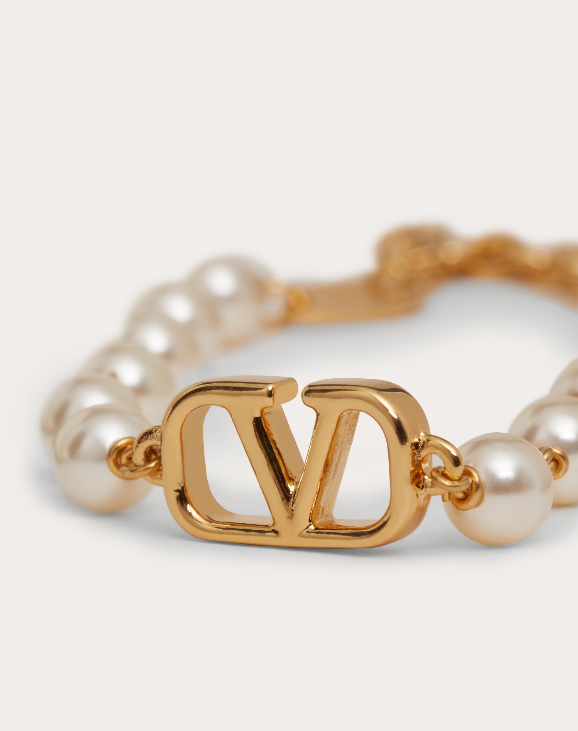 VLOGO SIGNATURE BRACELET WITH PEARLS - 2