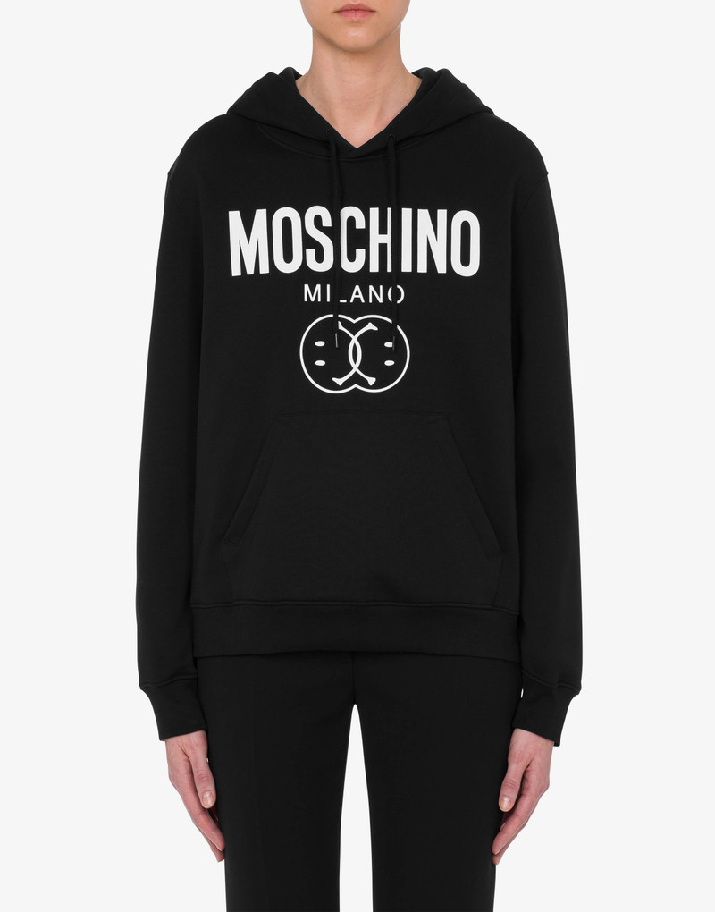 Moschino DOUBLE SMILEY® ORGANIC COTTON SWEATSHIRT outlook