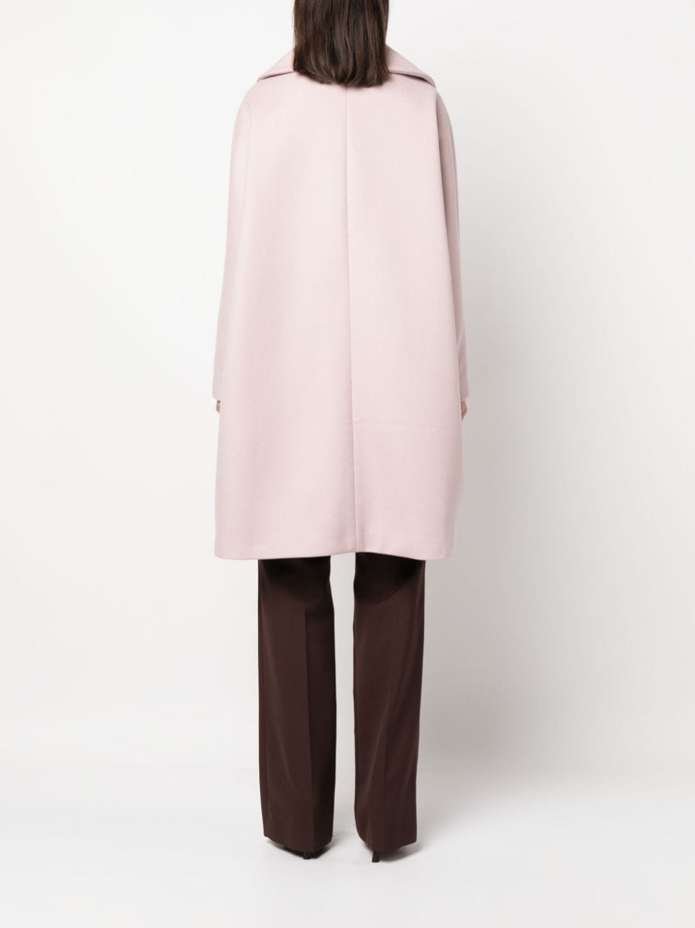 single-breasted wool-blend coat - 4