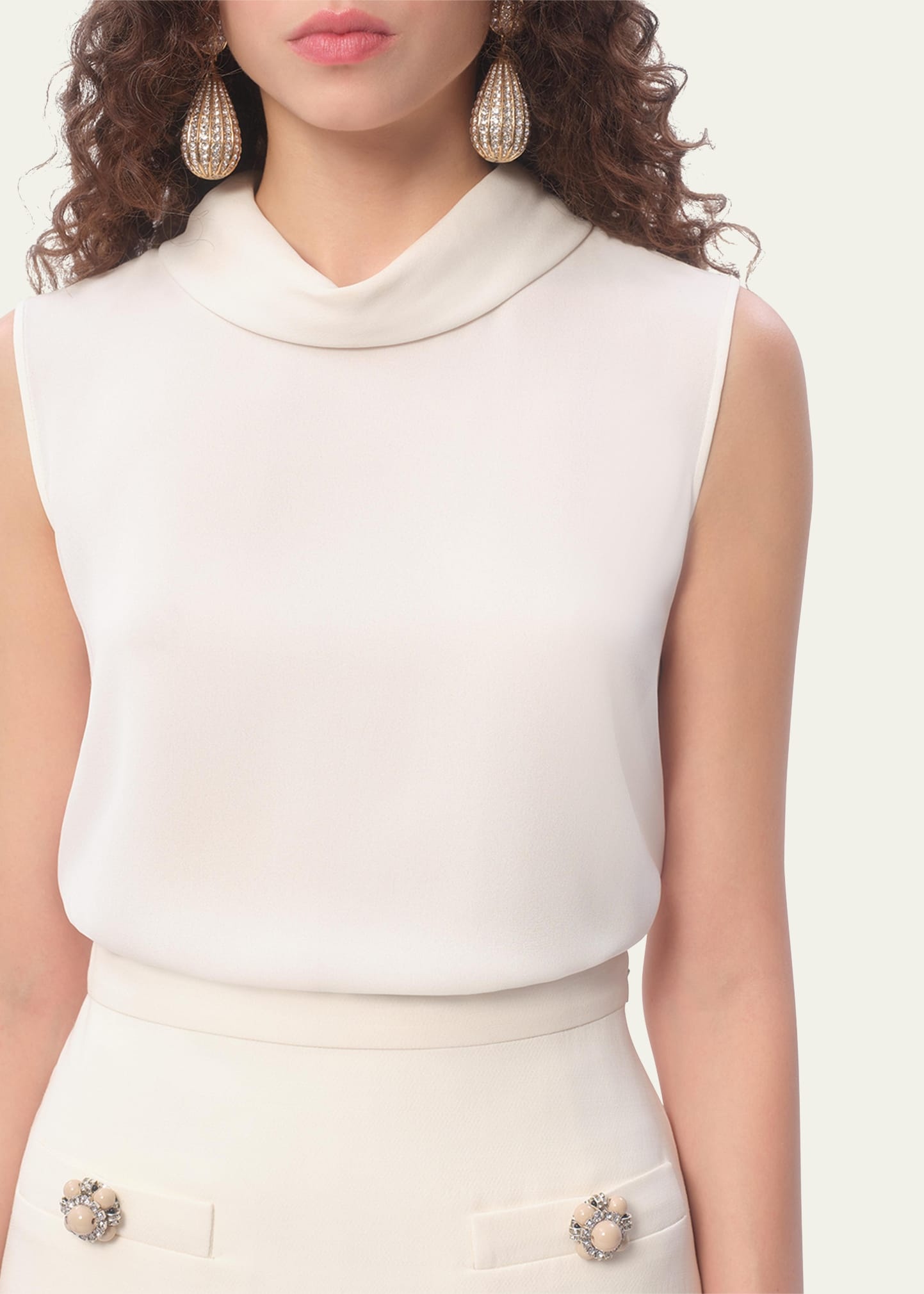 Rounded Funnel Neck Top - 4