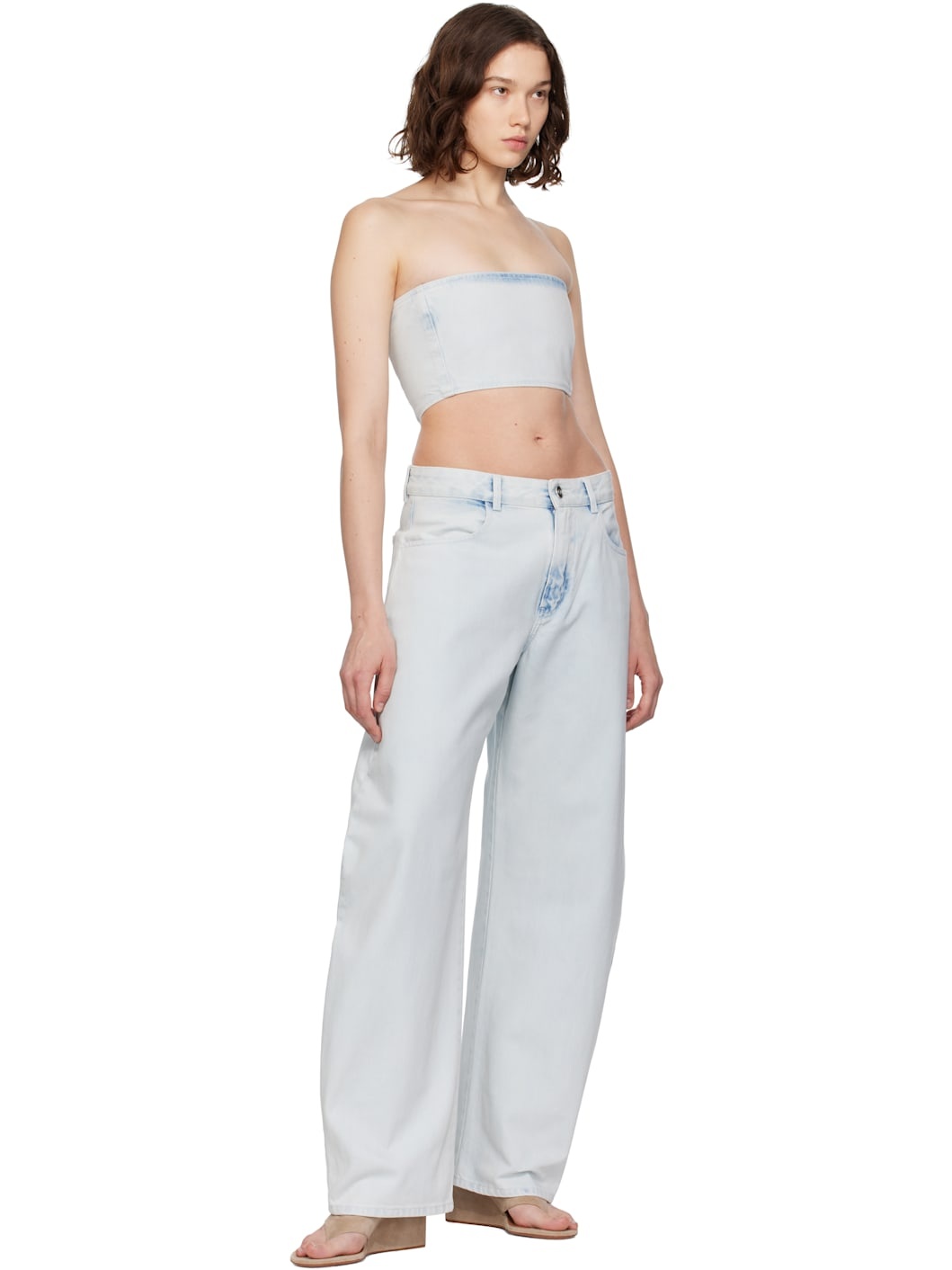 Blue Bustier Denim Top - 5