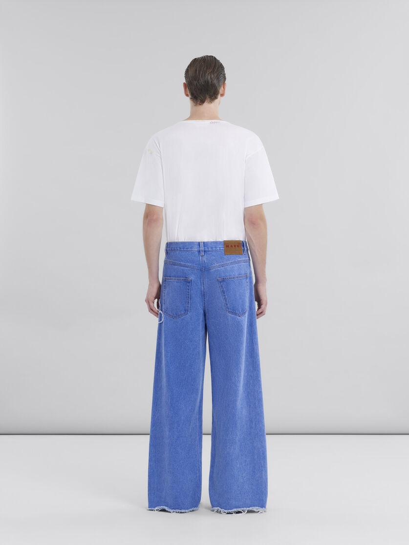 MID RISE BLUE JEANS WITH PATCH DETAIL - 3