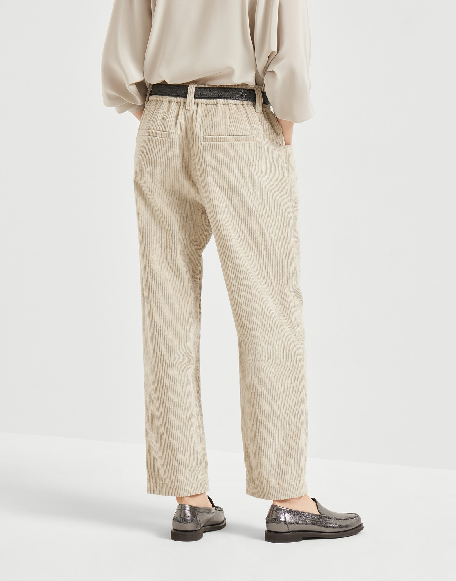 Comfort cotton corduroy baggy trousers - 2