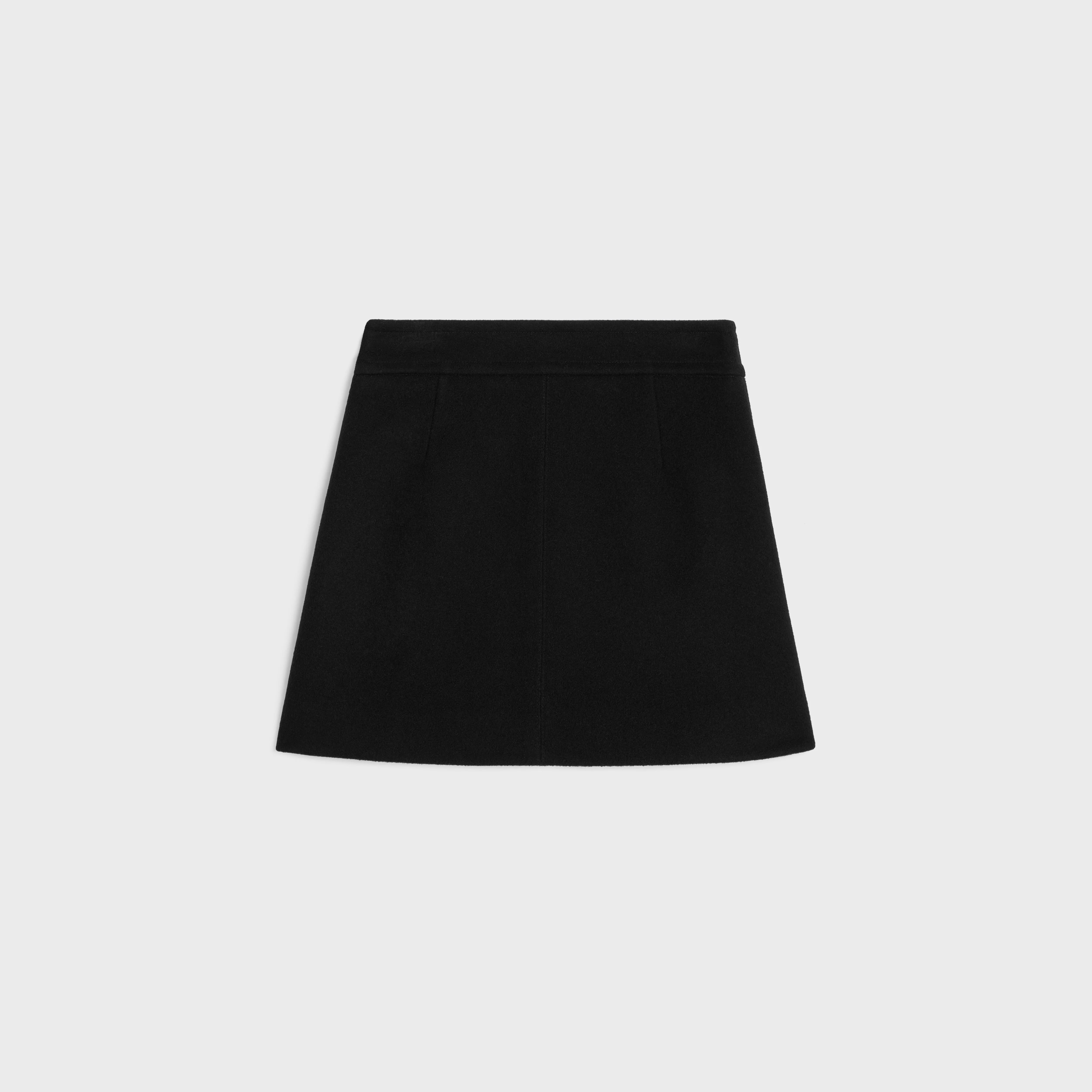 trapeze mini skirt in cashmere cloth - 2
