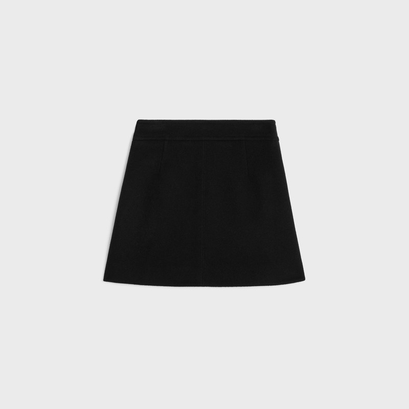 CELINE trapeze mini skirt in cashmere cloth outlook