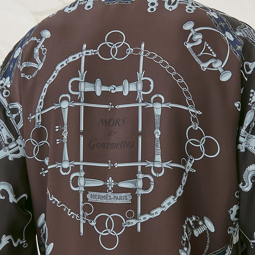 "Mors et Gourmettes Soie" shirt jacket - 3