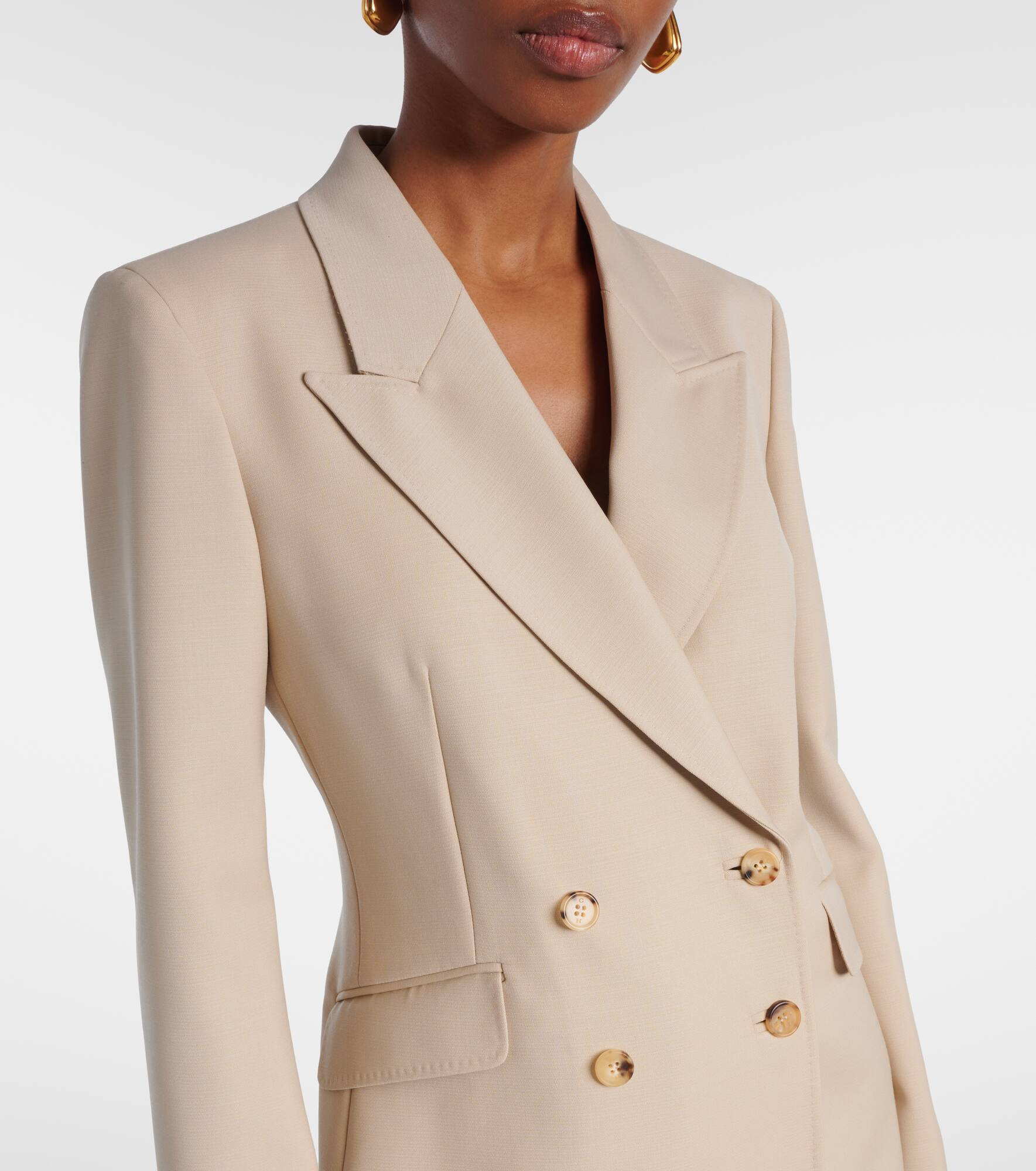 Stephanie double-breasted wool blazer - 4