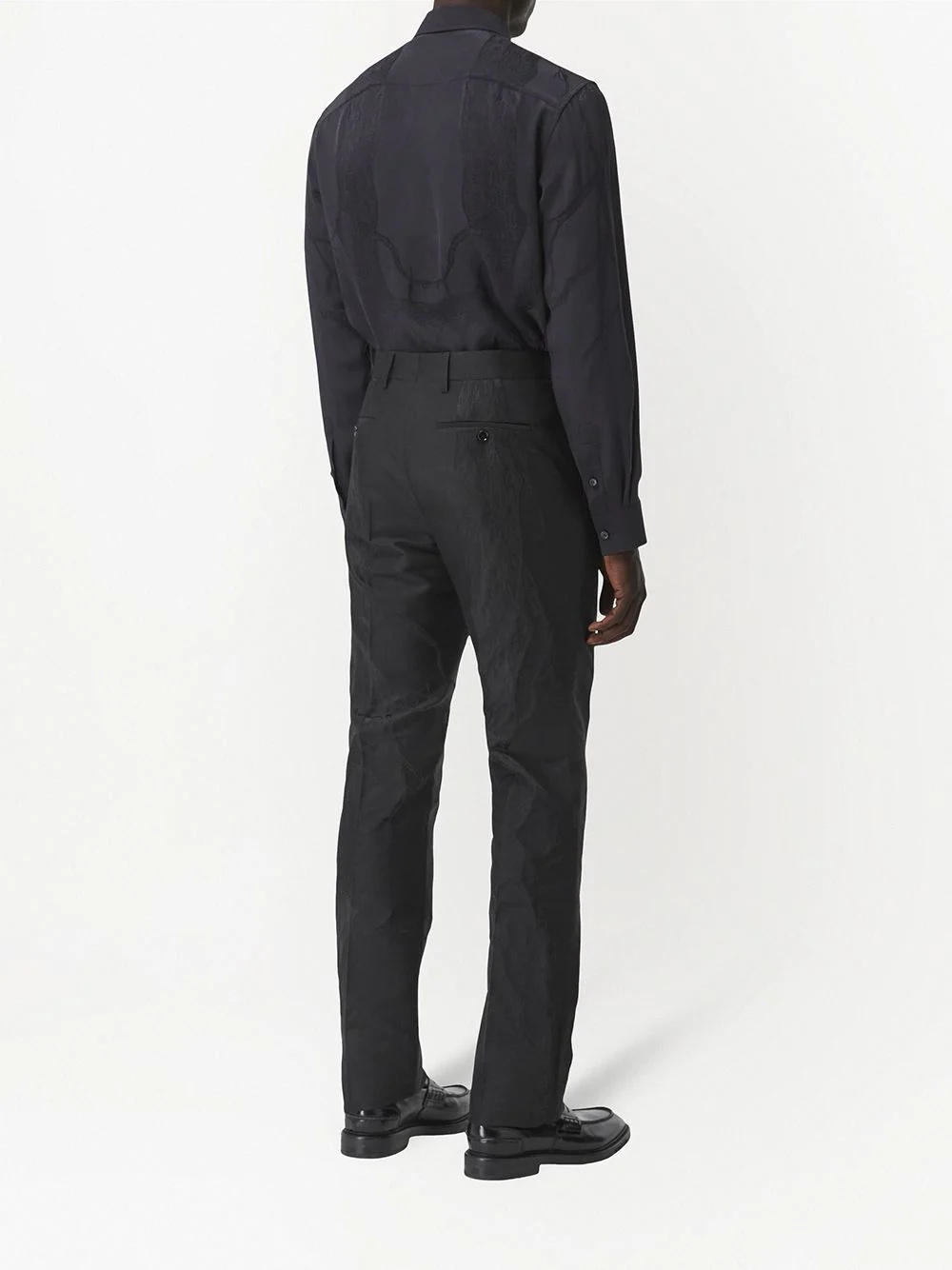 tailored jacquard-woven trousers - 4