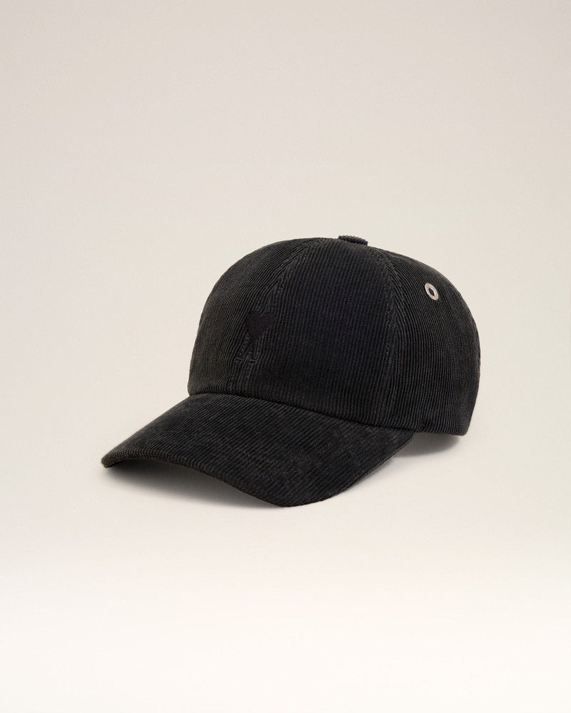 BLACK COTTON AMI DE COEUR CORDUROY CAP 1