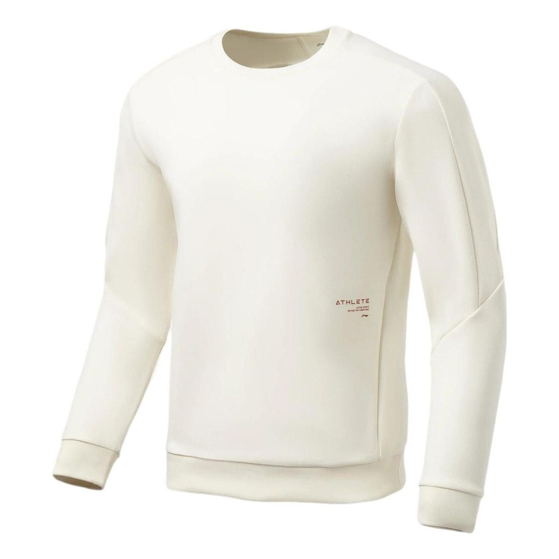 Li-Ning Lifestyle Cotton Crewneck Pullover 'White' AWDS007-5 - 1