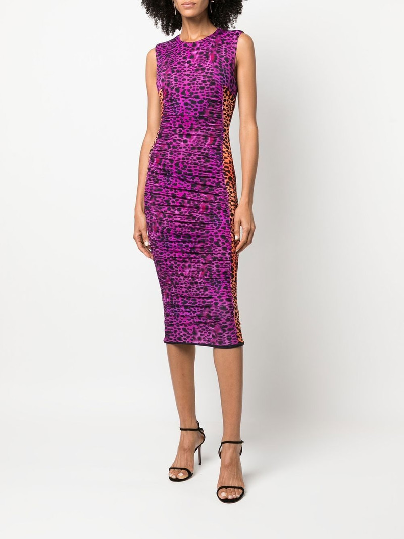 Roberto Cavalli leopard-print fitted dress outlook