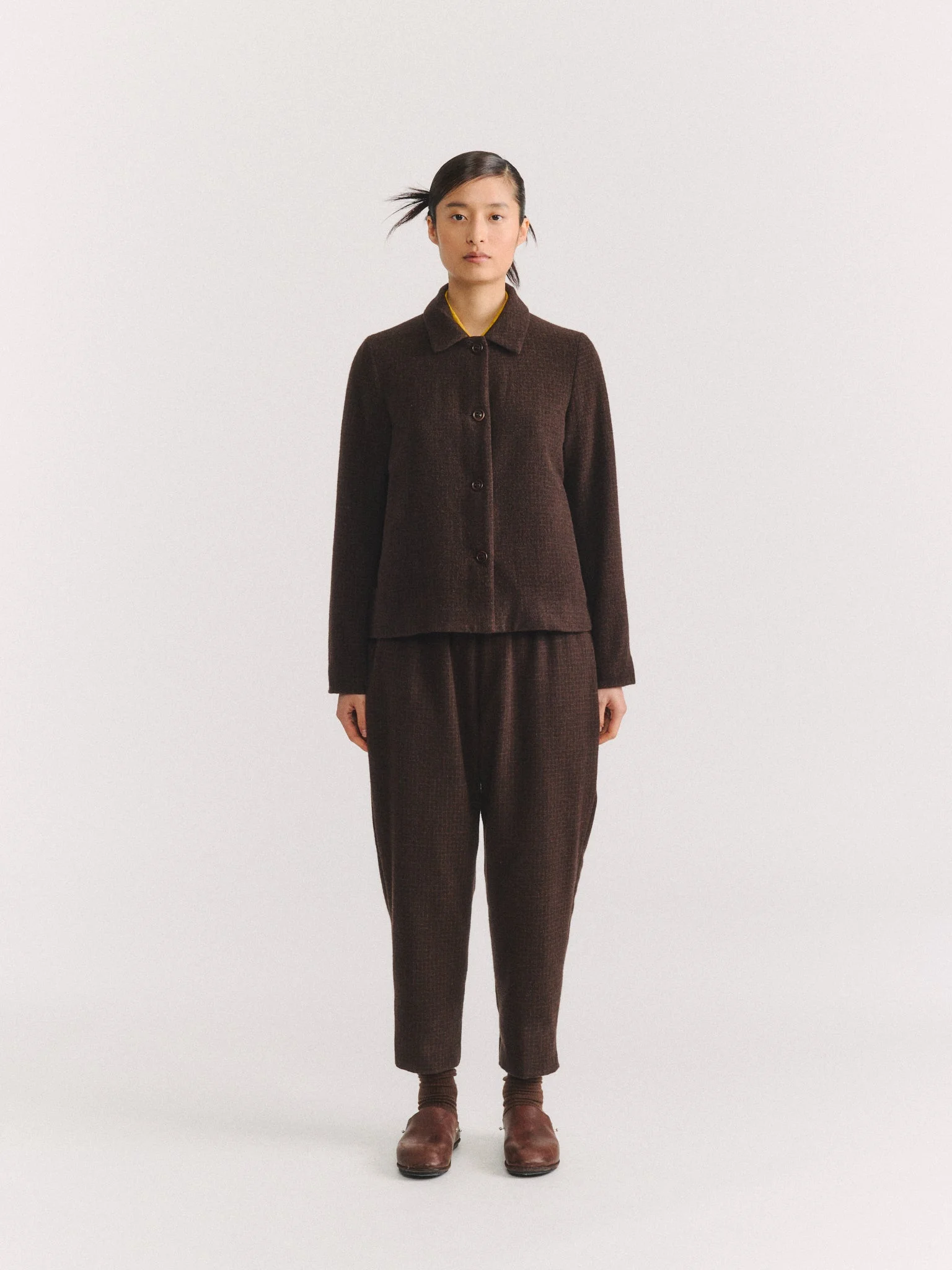 PWET JACKET - PIN CHECK - BROWN CHECK - 1