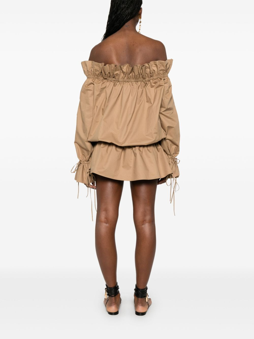 off-shoulder mini dress - 4