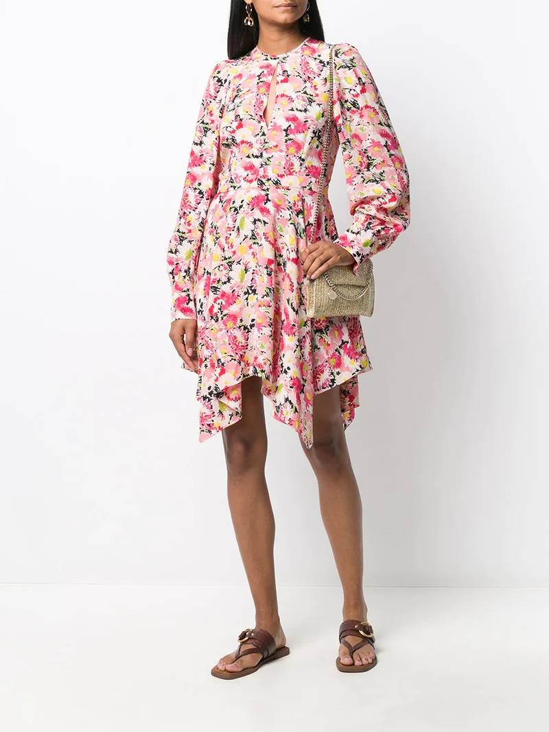 Stella McCartney floral-print asymmetric dress outlook