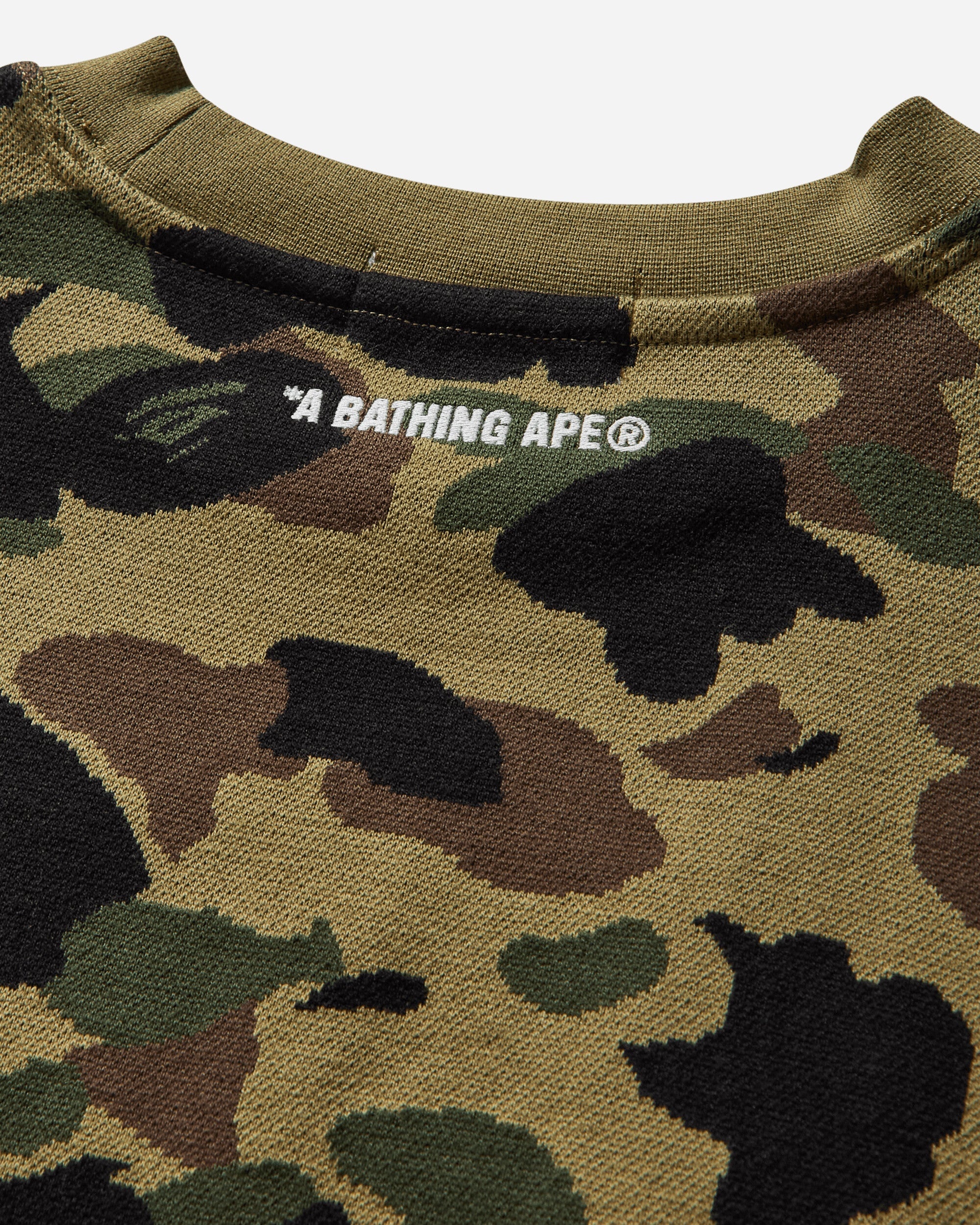 Men's 1st Camo Jacquard College Crewneck Sweatshirt Green - 3