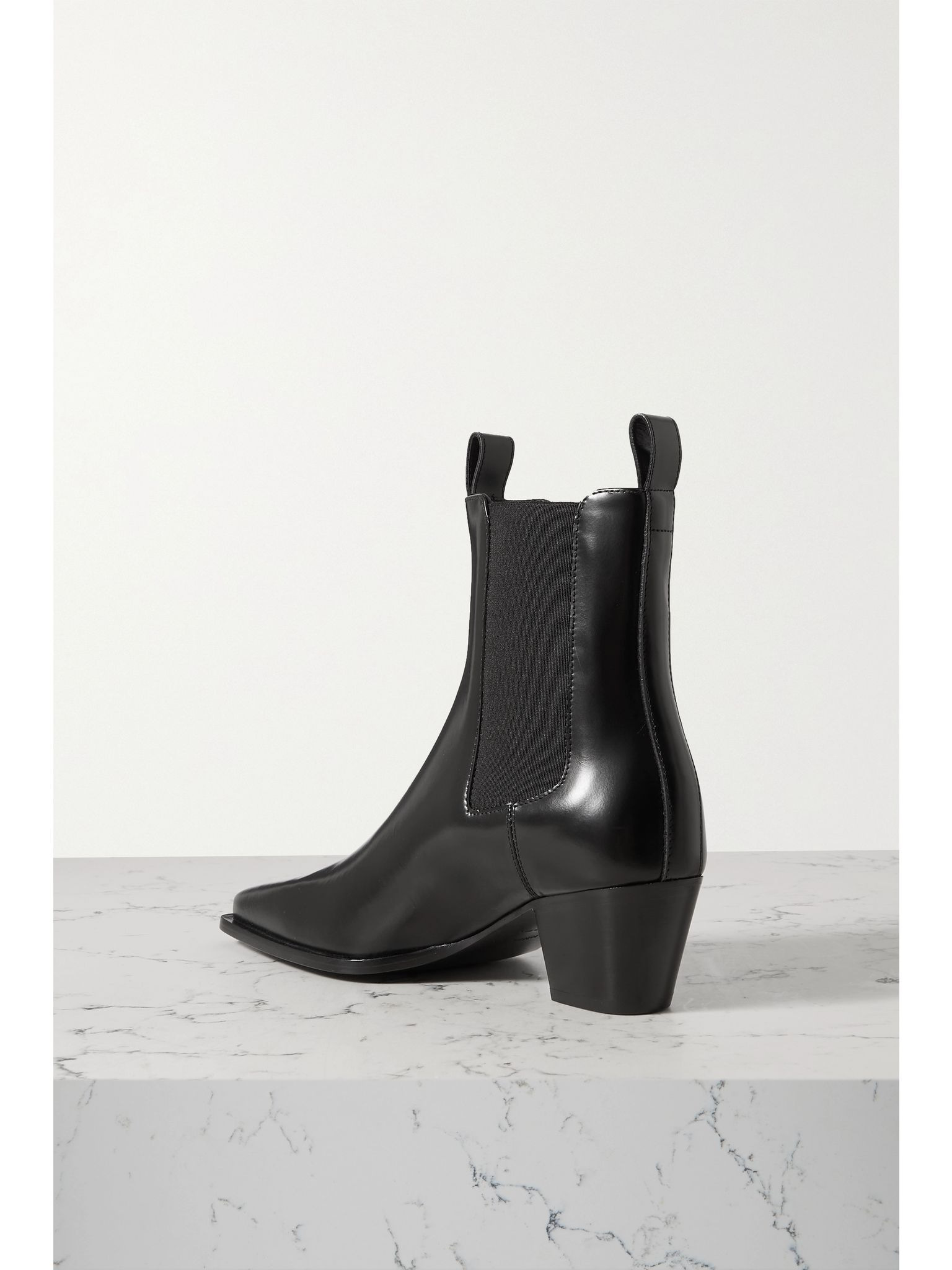 + NET SUSTAIN The City leather ankle boots Black - 3