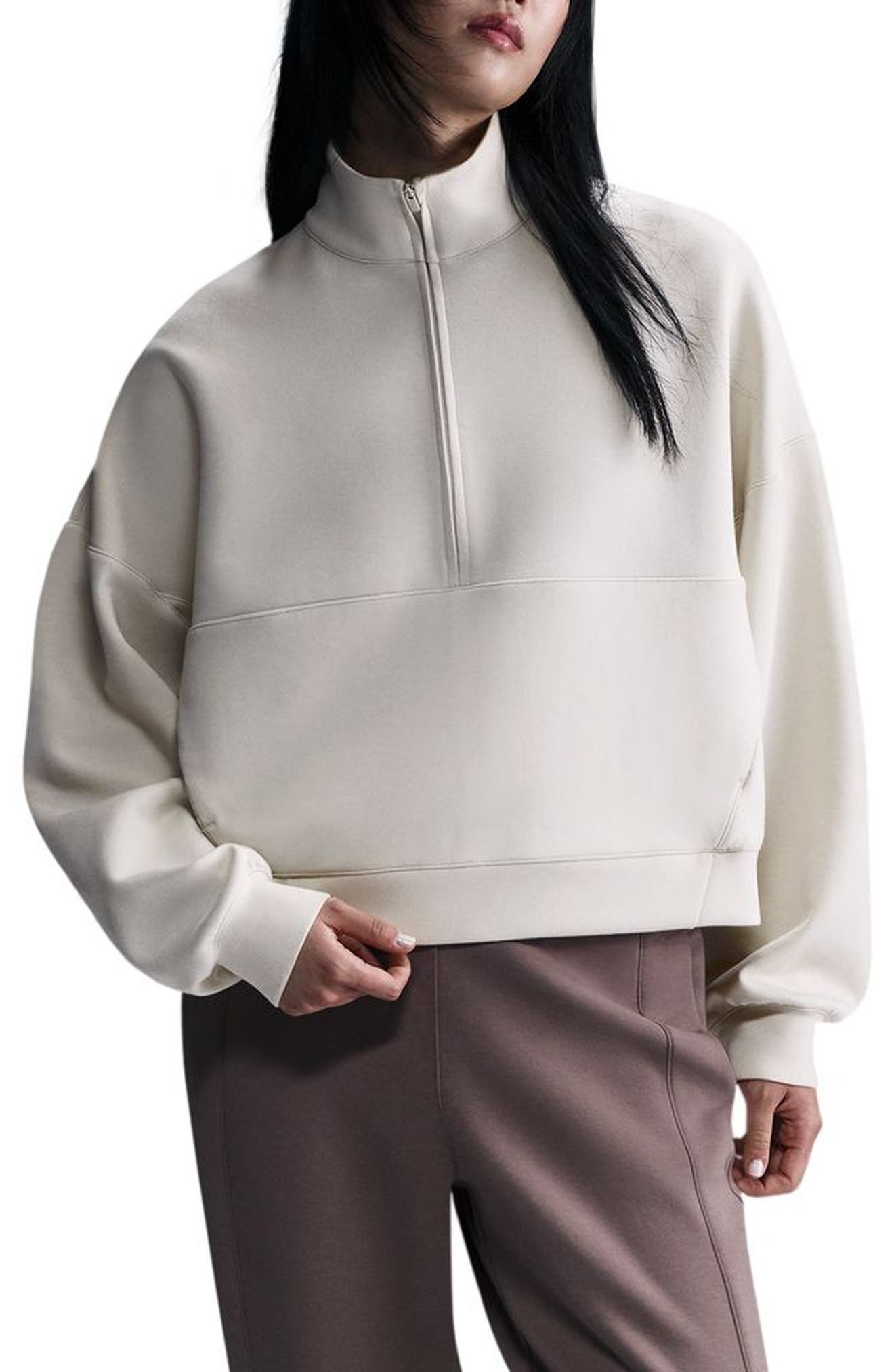 Nike 24.7 ImpossiblySoft Dri-FIT Oversize Half Zip Top in 104 Lt Orewood Brn/lt Orewood Brn at Nords - 1