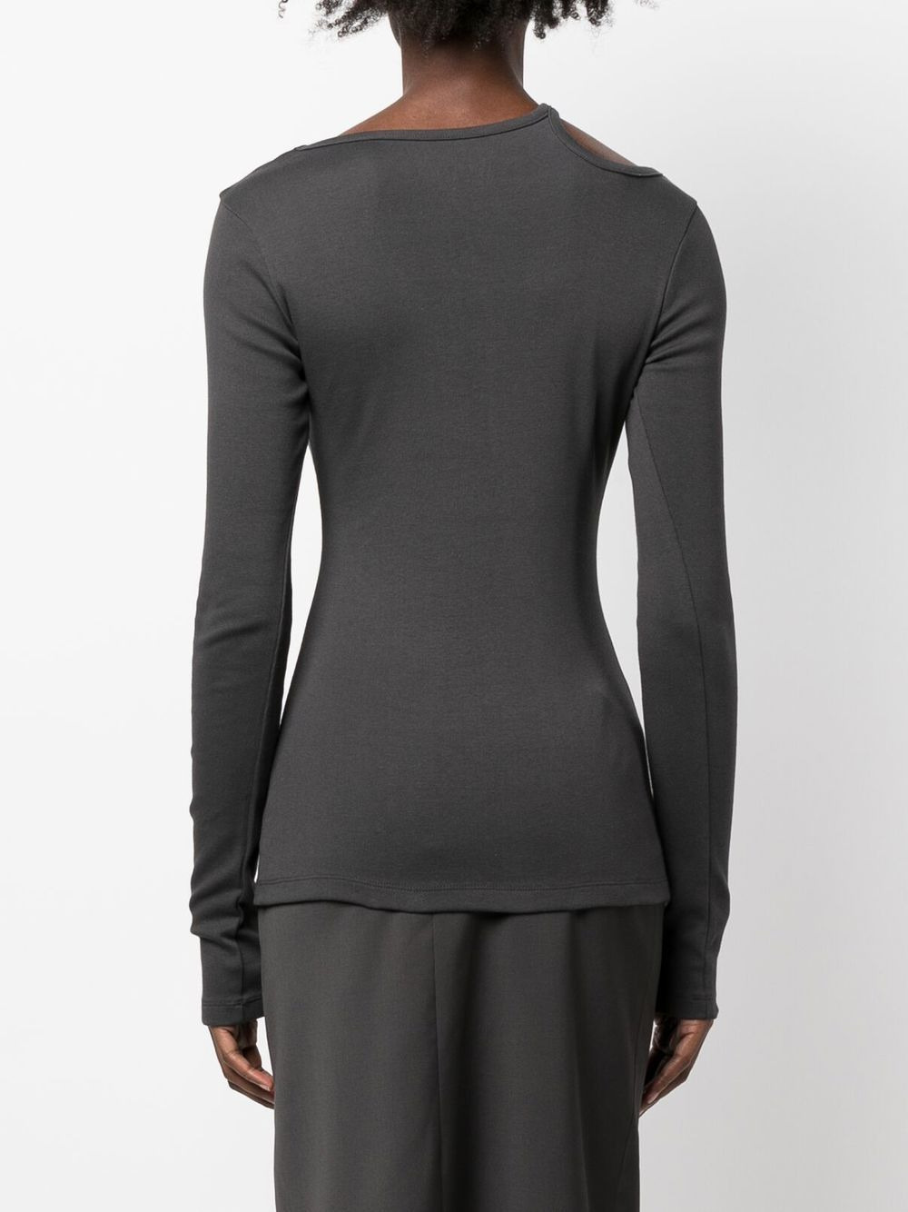 cut-out knitted top - 4